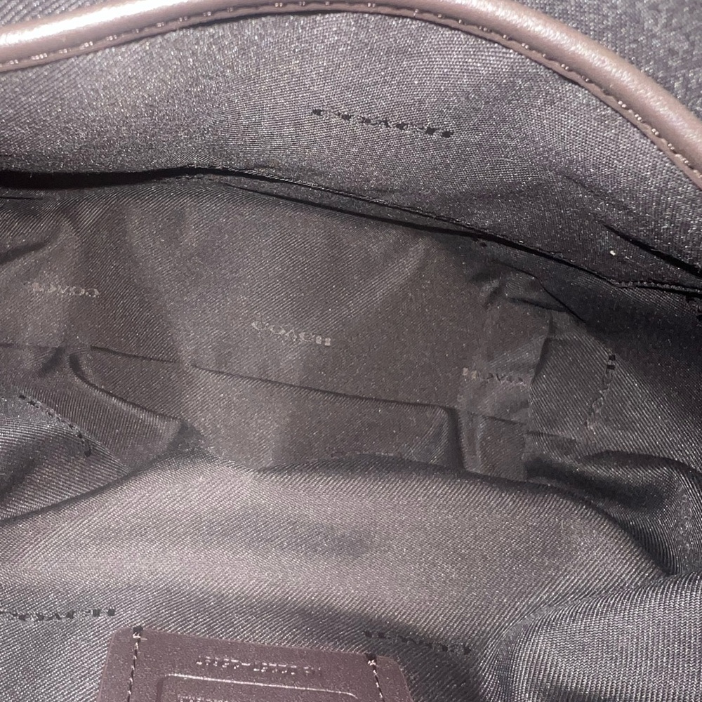 Coach Brown Signature Jacquard & Leather Crossbody Dufflette Shoulder Bag - Picture 11 of 11